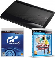 Приставка Sony Playstation 3 Super Slim 500Gb + PS Camera/PS Move + "Праздник Спорта 2" +"Gran Turismo 6" некомплек