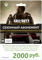 Карта подписки Microsoft K4W-02848 Xbox LIVE: карта оплаты 2000 рублей Call of Duty Advanced Warfare