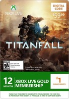 Карта подписки Microsoft Xbox Live Gold  12+1 мес + игра Titanfall