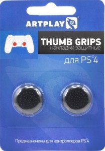 накладки на стики Artplays Thumb Grips для геймпада DualShock 4 Black 2шт