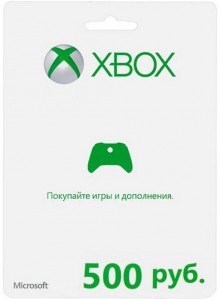 Карта подписки Microsoft K4W-00118 Xbox Live на 500 рублей