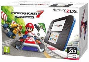 Портативная игровая приставка Nintendo 2DS Black blue+Mario Kart 7