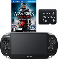 Портативная игровая приставка Sony PlayStation Vita Slim WiFi  Rus + PSN код активации  Assassin's Creed. Liberation + карта памяти 4Gb