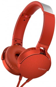 Проводные наушники Sony MDR-XB550AP Red