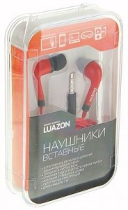 Проводные наушники LuazON Extra bass-4 black red