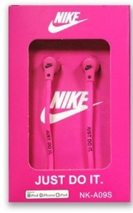 Проводные наушники Nike A09S Pink