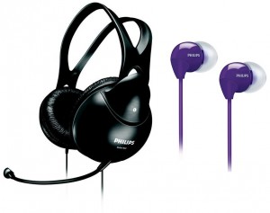 Проводные наушники Philips SHE 1900 + SHE3590PP