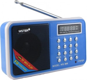 Портативная моно акустика Wster WS-968 Blue