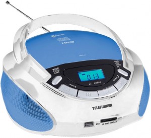 CD магнитола Telefunken TF-CSRP3492B Light blue white