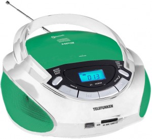 CD магнитола Telefunken TF-CSRP3492B Light green white