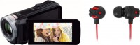 Flash видеокамера JVC Everio GZ-R15 Black + JVC HA-FR201-R