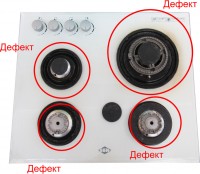 Варочная поверхность MBS РG-631 GL White glass дефект