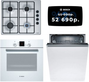 Независимый комплект встраиваемой техники Bosch PBP6B5B80+ HBN239W5R + Посудомоечная машина SMV23AX00R