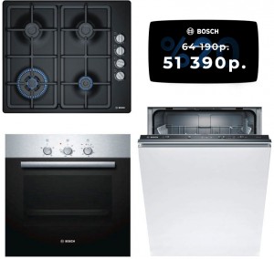 Независимый комплект встраиваемой техники Bosch PBH6C6B90R + HBN211E4 + Посудомоечная машина SMV23AX00R