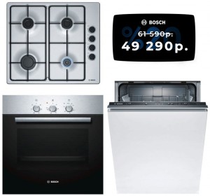 Независимый комплект встраиваемой техники Bosch PBP6B5B80+ HBN211E0J + Посудомоечная машина SMV23AX00R