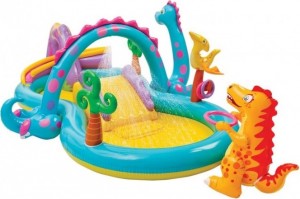 Надувной бассейн Intex 57135 Дракоша с горкой и надувными игрушками