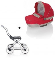 Коляска люлька Inglesina Sofia Luna red с шасси Comfort