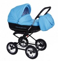 Универсальная коляска Wiejar Nicolla 2 в 1 85 Black blue rhomb