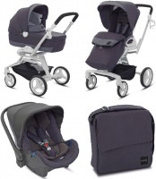 Универсальная коляска Inglesina Quad Grey на белом шасси Quad White