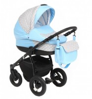 Универсальная коляска Slaro Lili 2 в 1 Blue grey jacquard