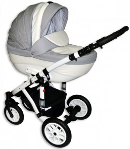Универсальная коляска Gusio Florencja 2 в 1 Grey white leather