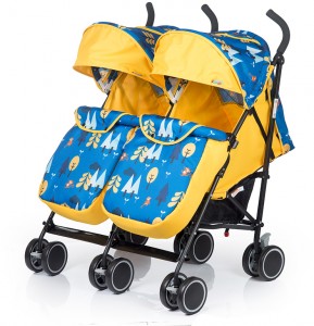 Прогулочная коляска BabyHit Twicey Yellow Blue