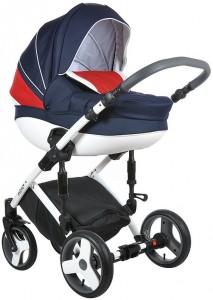 Универсальная коляска Tutis Mimi Plus Premium 795БР 3 в 1 Dark blue white red