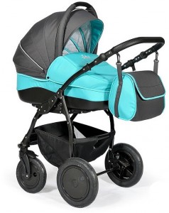 Универсальная коляска Indigo Zippy 3 в 1 28 Turquoise gray