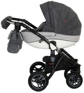 Универсальная коляска Bello Babies Carlo 2 в 1 9 Dark grey light grey dot