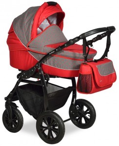 Универсальная коляска Slaro Charlotte 2 в 1 23 Red gray