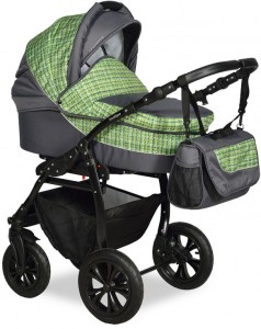 Универсальная коляска Indigo Charlotte 3в1 26 Green grey