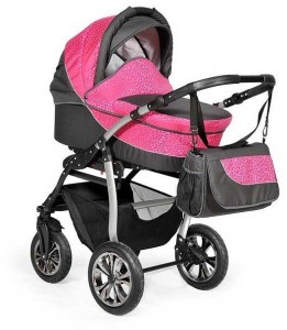 Универсальная коляска Slaro Charlotte 2 в 1 11 Pink black