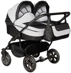 Универсальная коляска Indigo Charlotte Duo 18 Black white