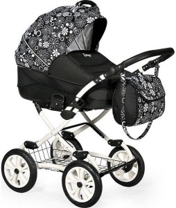 Универсальная коляска Indigo 2 в 1 Color Plus 12 01 Black white