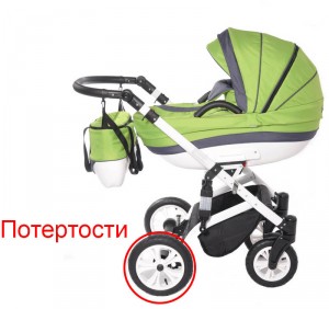 Универсальная коляска Gusio Carrera New 3 в 1 Green grey дефект