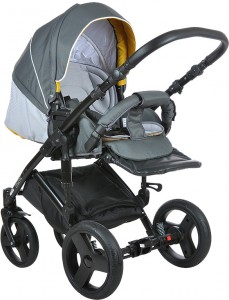 Универсальная коляска Tutis Mimi Plus Premium 781ЧР 3 в 1 Dark grey yellow