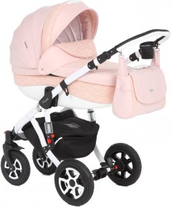 Универсальная коляска Adamex Barletta 2 в 1 Light pink