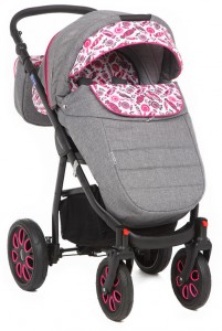 Коляска Adamex Neonex 29C Конфеты Grey pink
