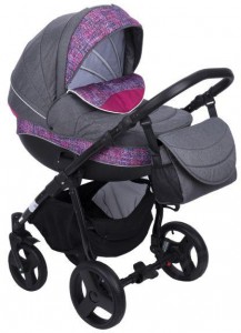 Универсальная коляска Rudis Solo 2 в 1 Graphite berry print