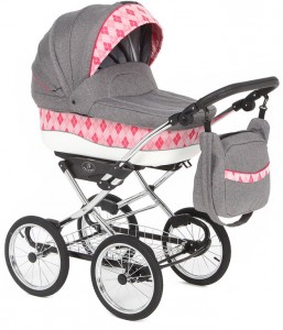 Универсальная коляска Prampol Lucia New Gray crimson