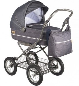 Коляска люлька Inglesina Sofia Elegance Denim с шасси Ergo Bike Slate KB15H6DNM