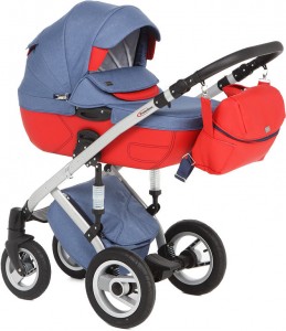 Универсальная коляска Baby World Prometeus 2 в 1 Blue red