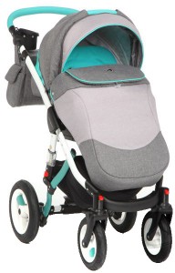 Прогулочная коляска Adamex Aspena Rainbow Mint gray