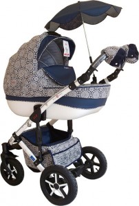 Универсальная коляска Bello Babies Mari eco plus 3 в 1 9 Blue grey lace