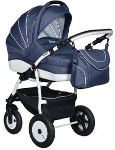 Универсальная коляска Indigo Zippy 3 в 1 39 Blue white