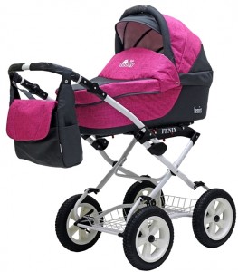 Универсальная коляска Teddy Fenix Classic 02 Grey pink 2 в 1