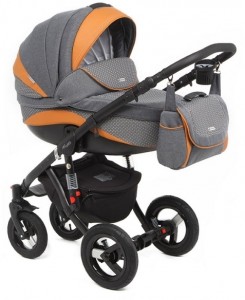 Универсальная коляска Adamex Barletta New B-30 3 в 1 Dark grey orange