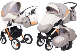 Универсальная коляска Adamex Aspena Grand Collection 3 в 1 Grey orange white