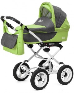 Универсальная коляска Teddy Fenix Classic 04 Grey green 2 в 1