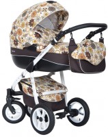 Универсальная коляска RIKO Nano 2 в 1 12 Flower Brown beige